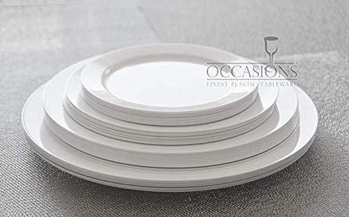 OCCASIONS 50-125-175-Combos Pieces PLAIN (25 Guests) 10.5'', 6.25'' + Silverware
