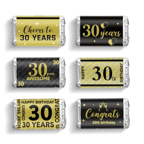 Tenare 90 Pcs Birthday Candy Wrappers Stickers
