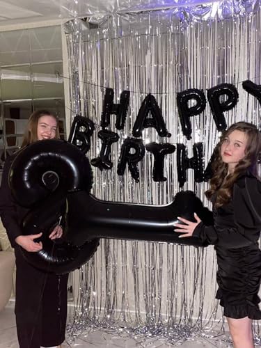 85 PCS 16" Letter Number Balloons, Happy Birthday & 2 Sets of A-Z 0-9, Foil Mylar Aluminum Hanging Alphabet for Graduation New Year eve Birthday Party Decorations