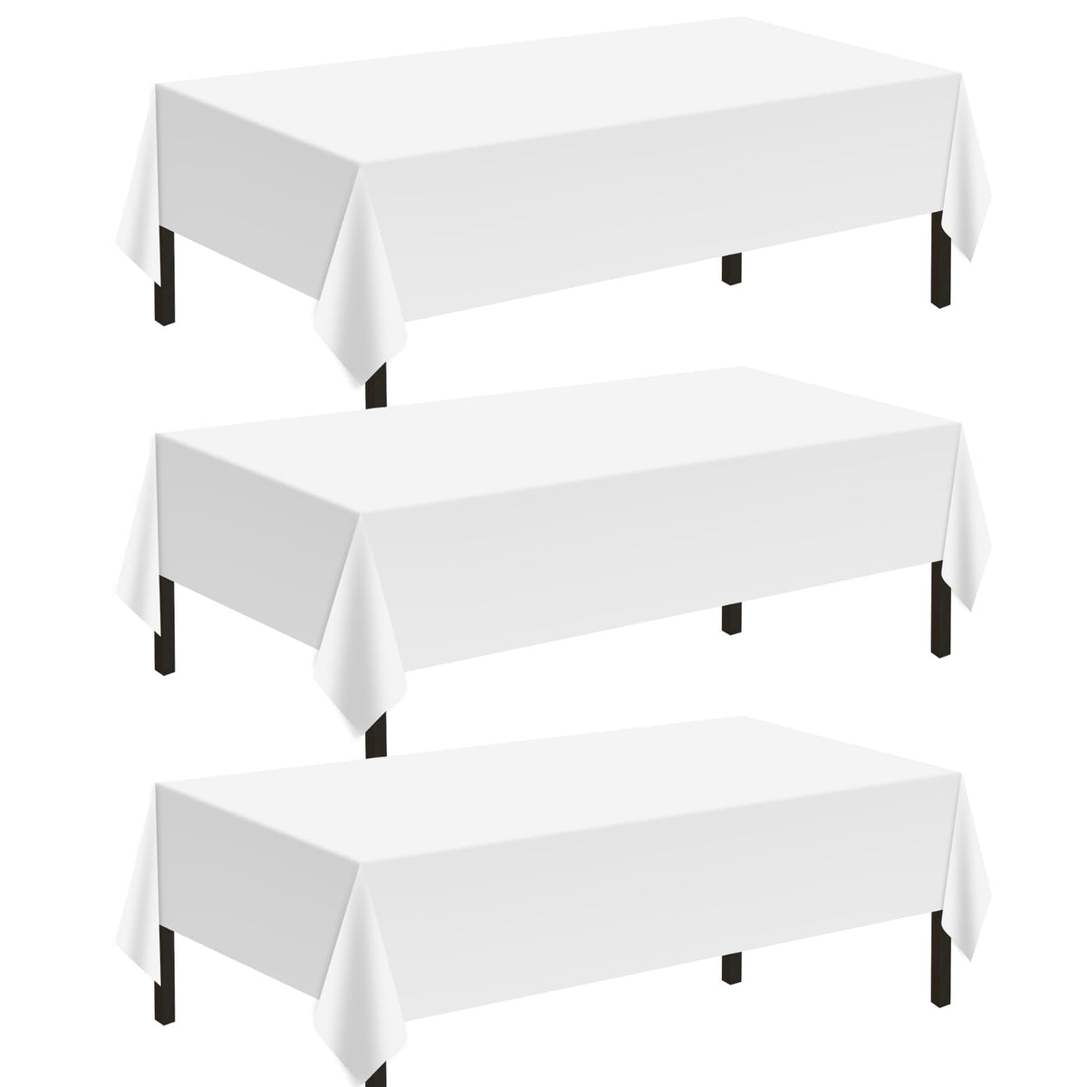 54 x 108-Inch Disposable Plastic Party Tablecloth Cover