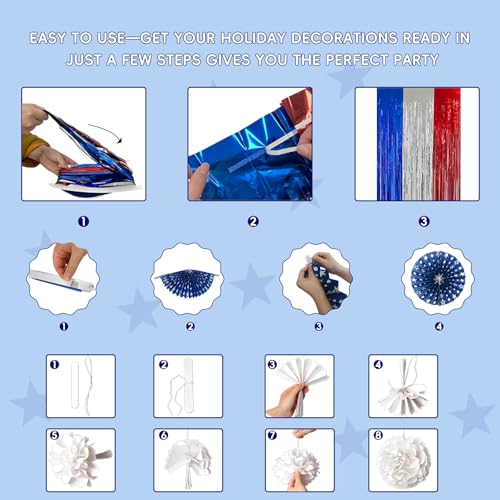 250th Anniversary 4th of July Patriotic Decoration Set