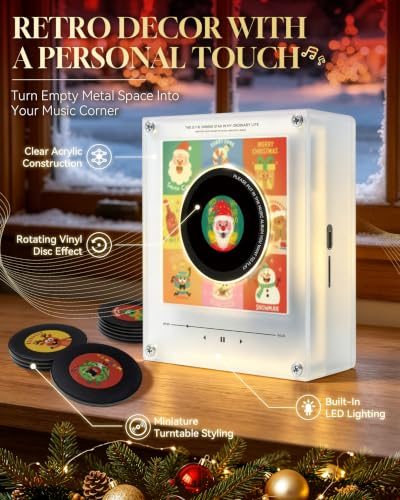Personalized Magnetic Christmas Music Player with 9 Discs