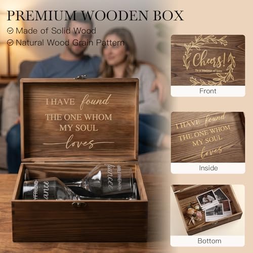 SIPBYSOP Mr and Mrs Wedding Gifts Wine Glasses