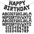 85 PCS 16" Letter Number Balloons, Happy Birthday & 2 Sets of A-Z 0-9, Foil Mylar Aluminum Hanging Alphabet for Graduation New Year eve Birthday Party Decorations
