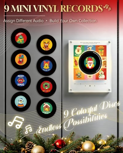 Personalized Magnetic Christmas Music Player with 9 Discs
