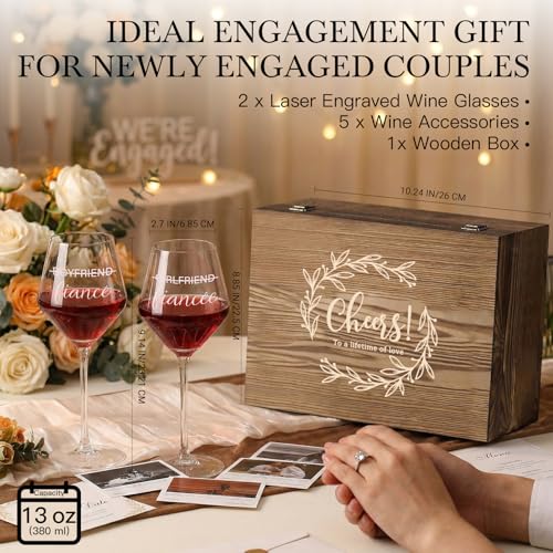 SIPBYSOP Mr and Mrs Wedding Gifts Wine Glasses