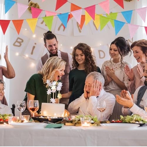 Tatuo Pastel Pennant Banner Flags, Triangle Bunting