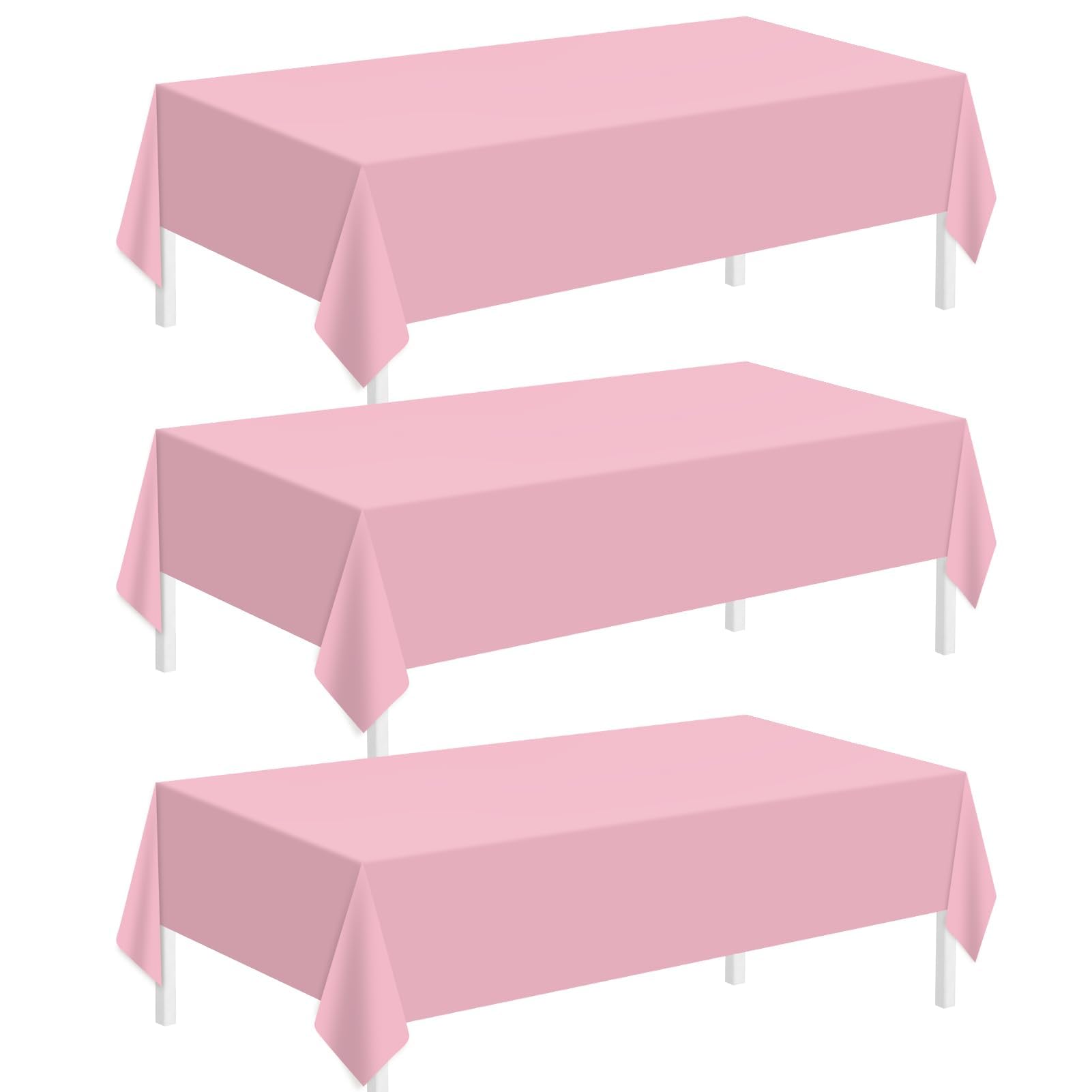 54 x 108-Inch Disposable Plastic Party Tablecloth Cover