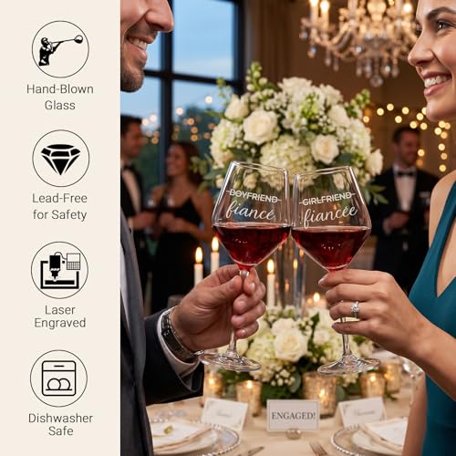 SIPBYSOP Mr and Mrs Wedding Gifts Wine Glasses