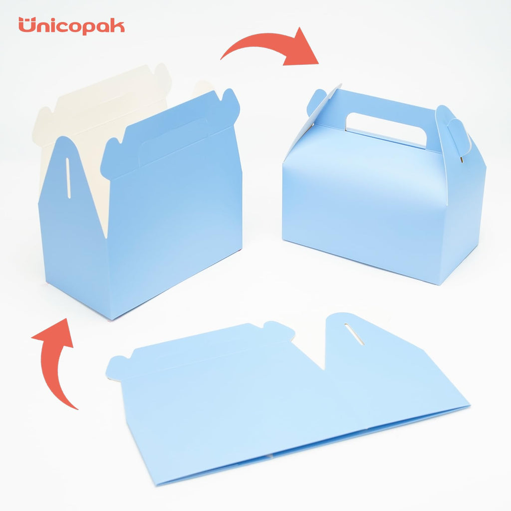 UnicoPak 30 Pack Gable Boxes Party Favor Boxes Treat Boxes Gift Boxes Goodie Boxes