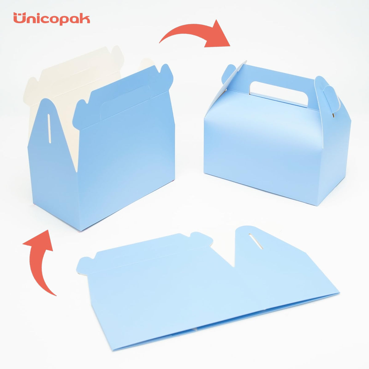 UnicoPak 30 Pack Gable Boxes Party Favor Boxes Treat Boxes Gift Boxes Goodie Boxes