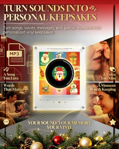 Personalized Magnetic Christmas Music Player with 9 Discs