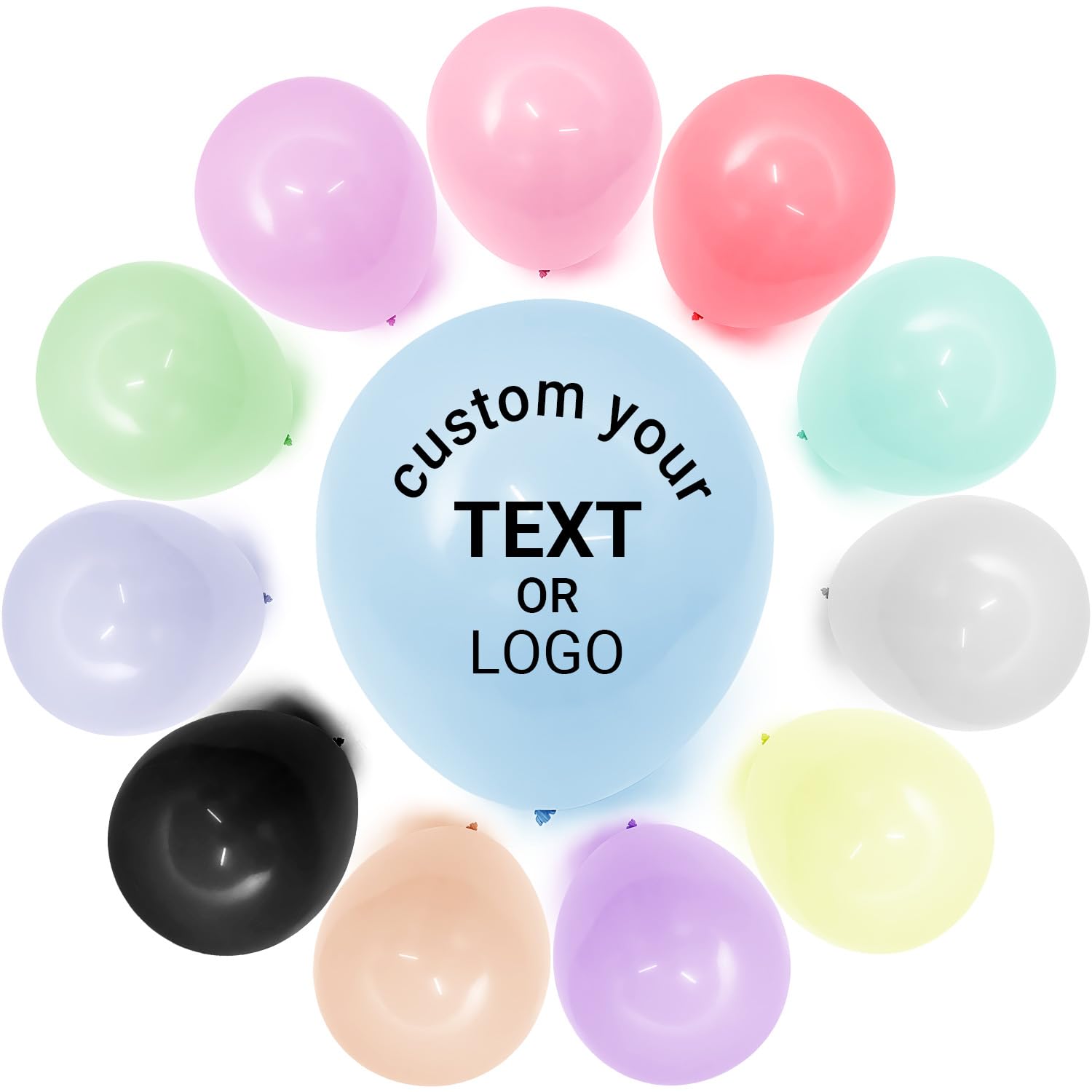 Personalized 12-Inch Latex Balloons, Custom Logo, Text, or Photo for Promotions, Birthday Parties, Weddings, Business Celebrations – 2.8g Double-sided Printing
