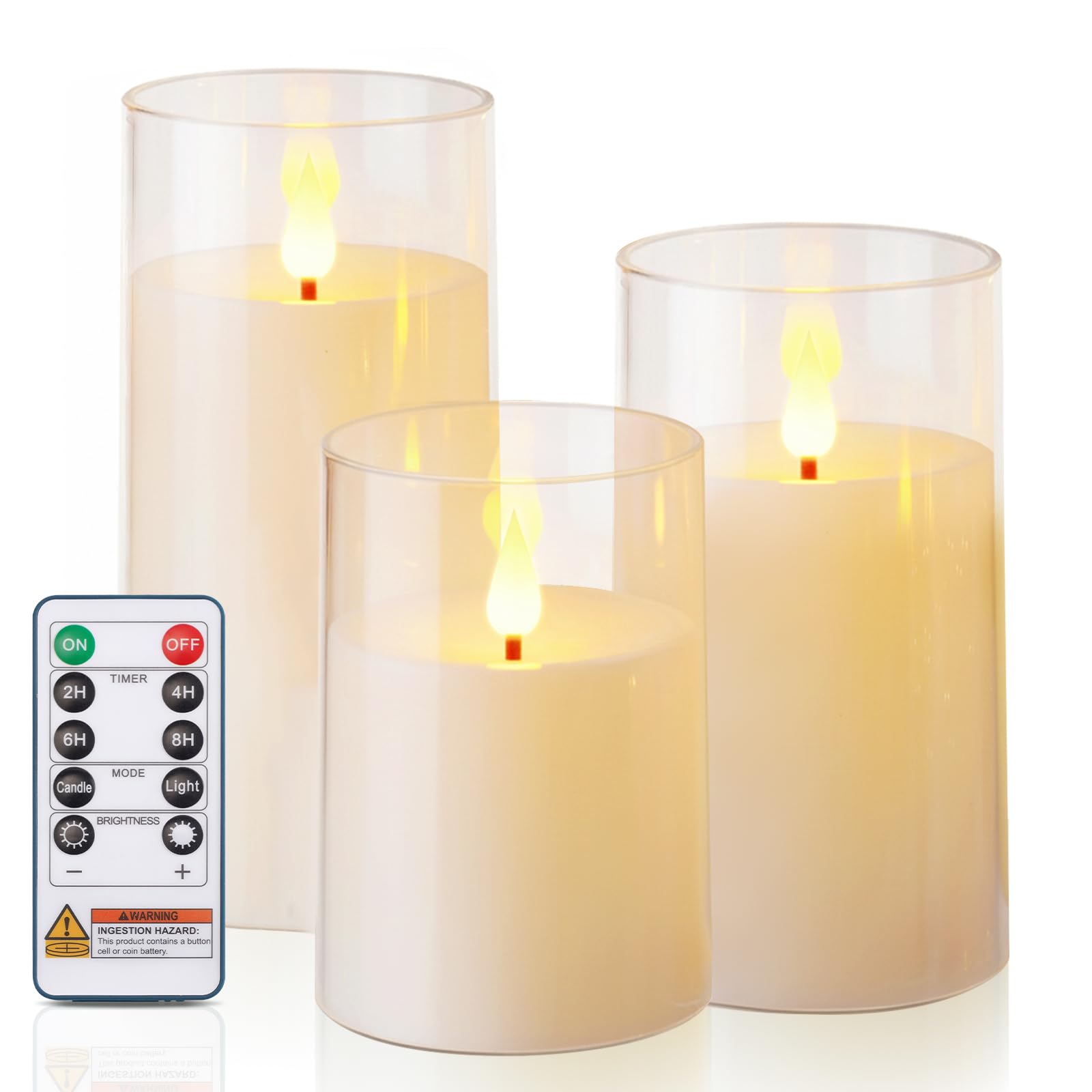 Acrylic Flameless Candle Set for Parties & Home Decor