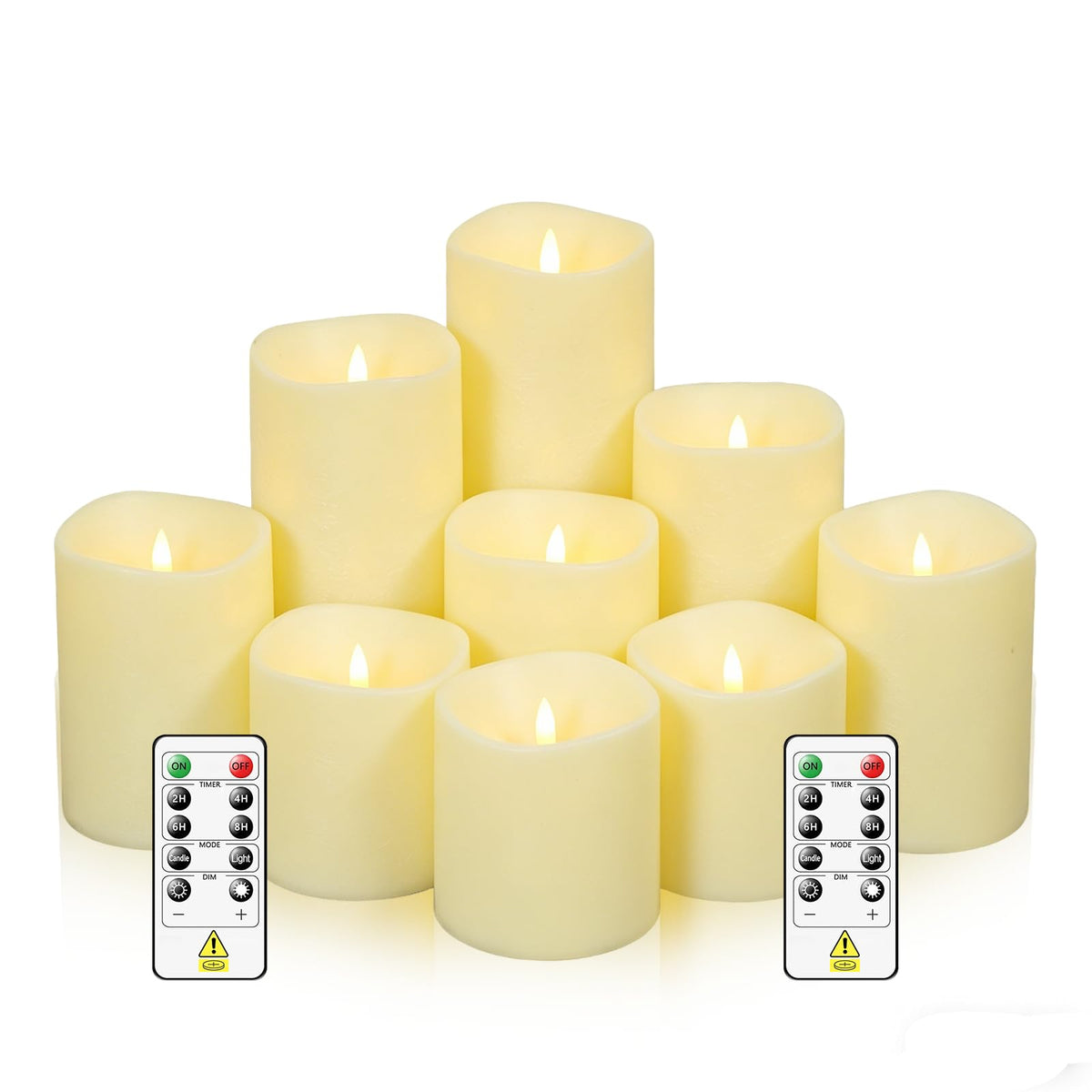 Flameless LED Pillar Candles with Remote Control & Timer