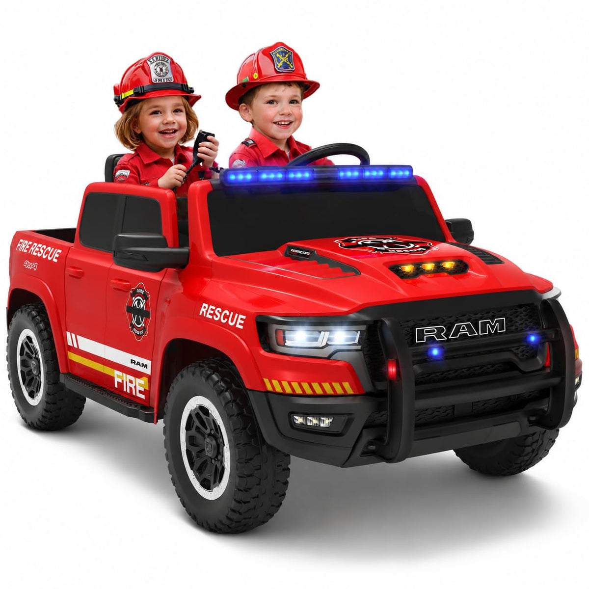 24V Ram 1500 RHO 2-Seater Kids Ride-On Car with Remote