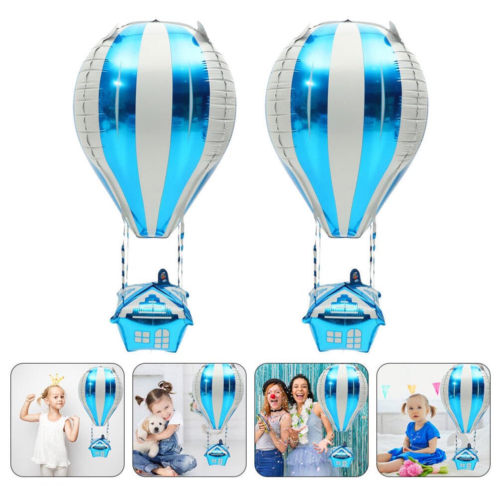 ABOOFAN 20pcs Hot Air Balloon Aluminum Foil Balloon Decoration for Baby Showers Gender Reveal Birthday Party Supplies