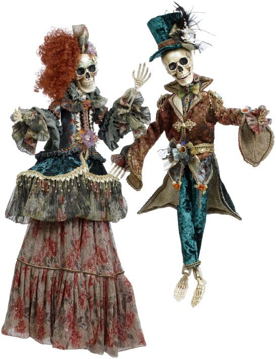 Mr. & Mrs. Soho Skeleton Halloween Figurine Set