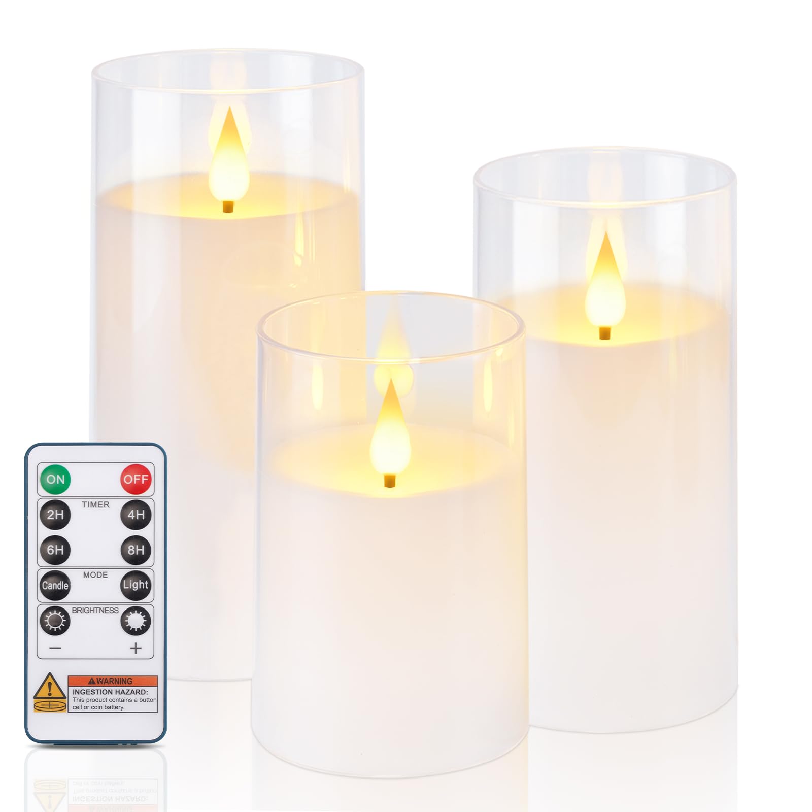 Acrylic Flameless Candle Set for Parties & Home Decor