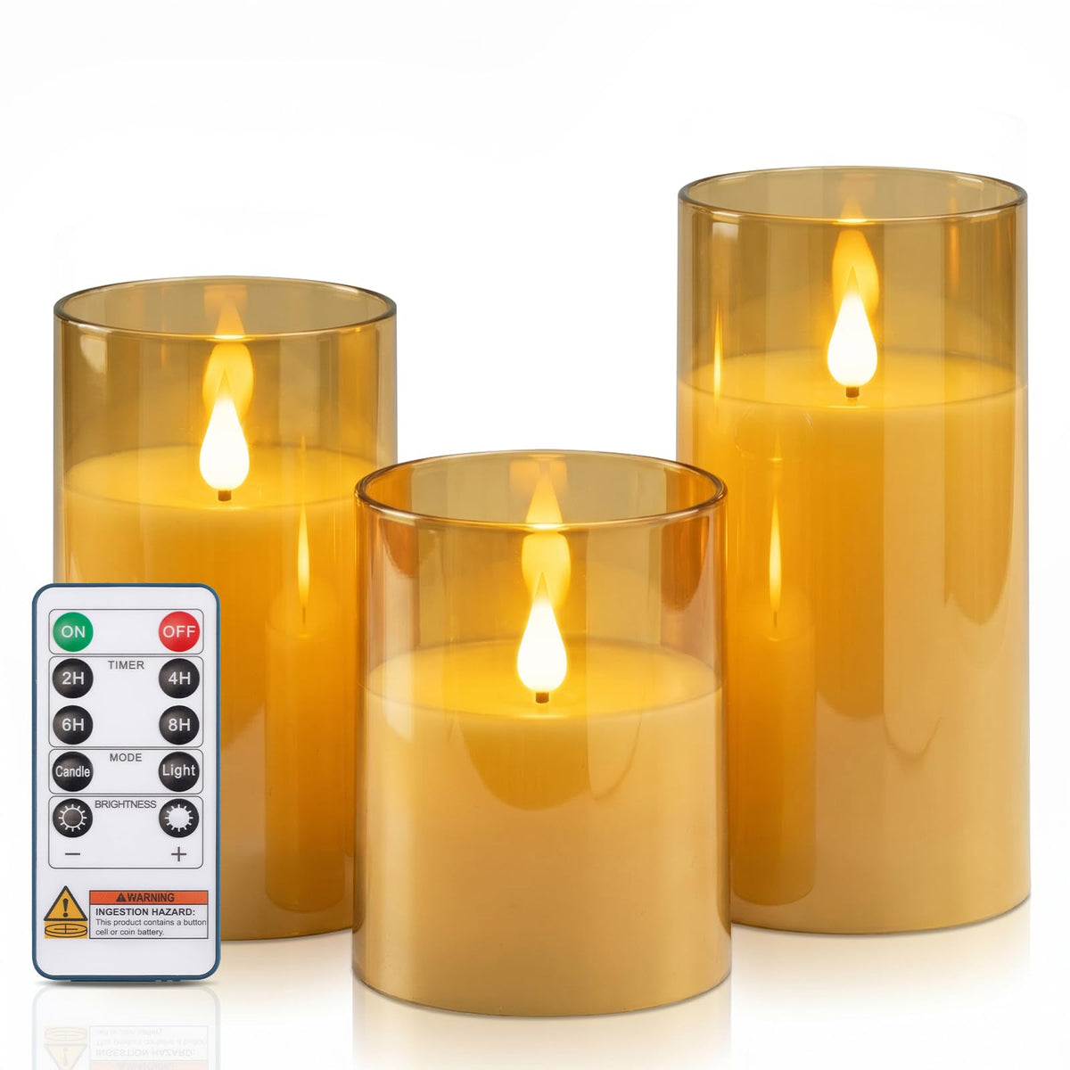 Acrylic Flameless Candle Set for Parties & Home Decor