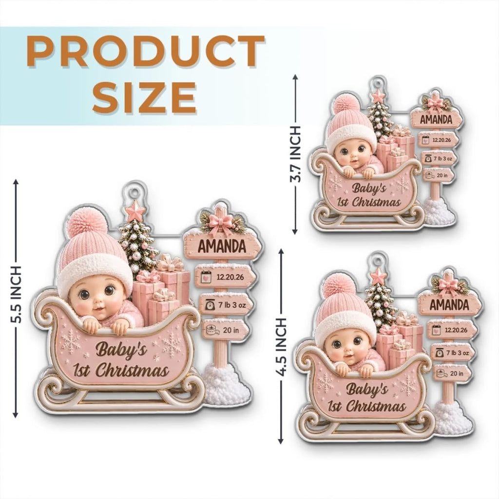 Personalized Baby’s First Christmas Ornament for New Parents