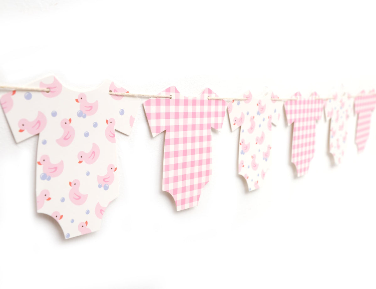 Golf-Themed Baby Shower Bodysuit Banner Decoration