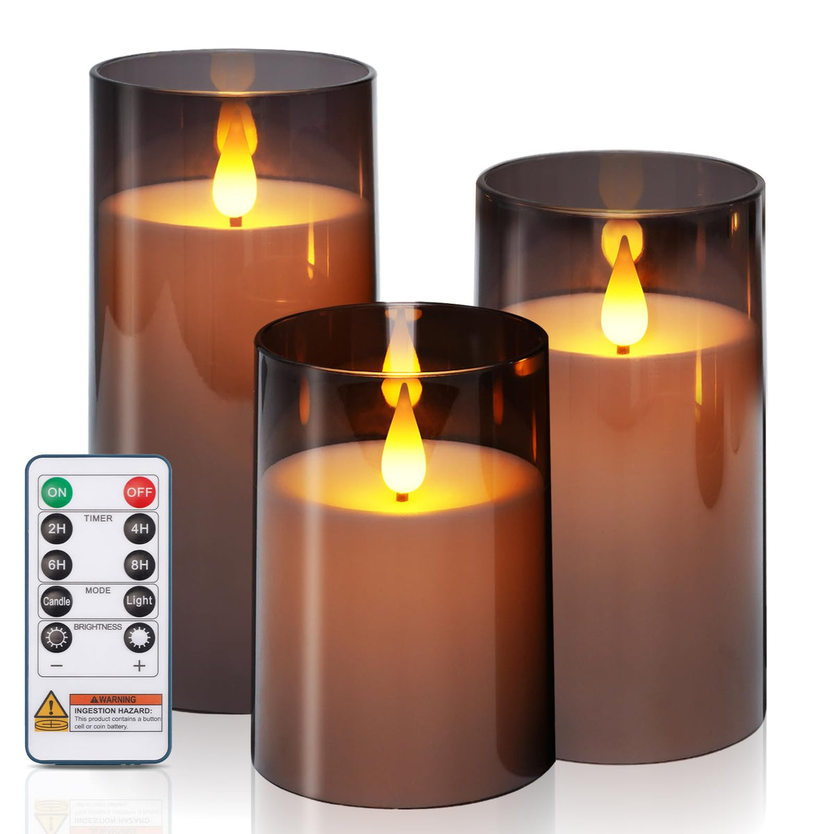 Acrylic Flameless Candle Set for Parties & Home Decor