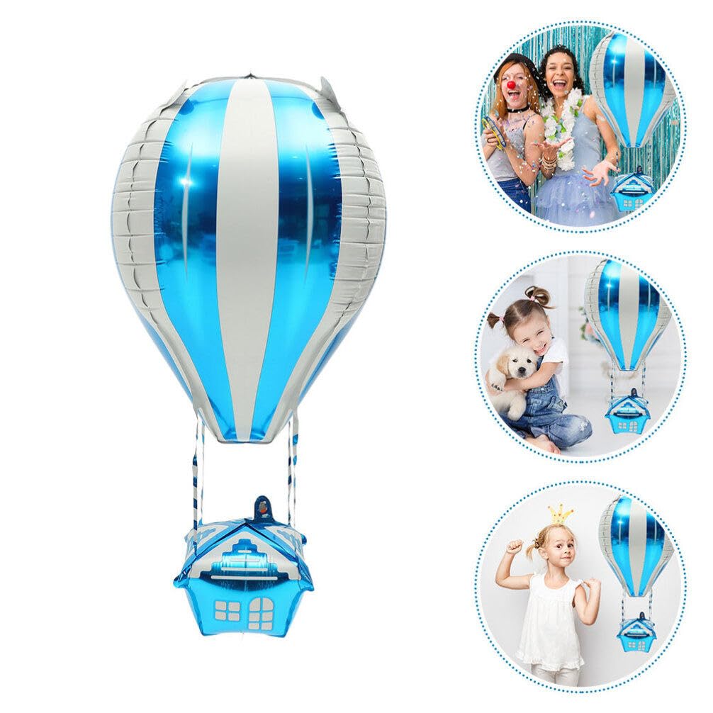 ABOOFAN 20pcs Hot Air Balloon Aluminum Foil Balloon Decoration for Baby Showers Gender Reveal Birthday Party Supplies