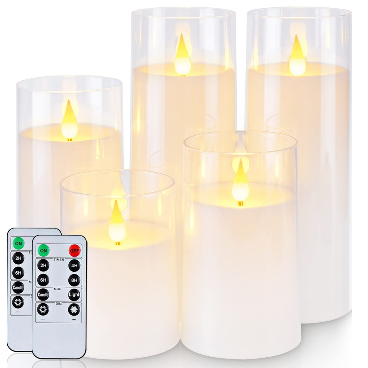 Acrylic Flameless Candle Set for Parties & Home Decor