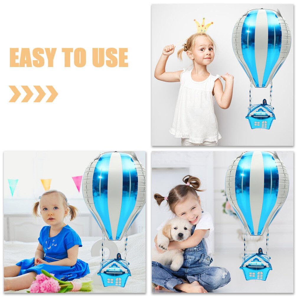 ABOOFAN 20pcs Hot Air Balloon Aluminum Foil Balloon Decoration for Baby Showers Gender Reveal Birthday Party Supplies