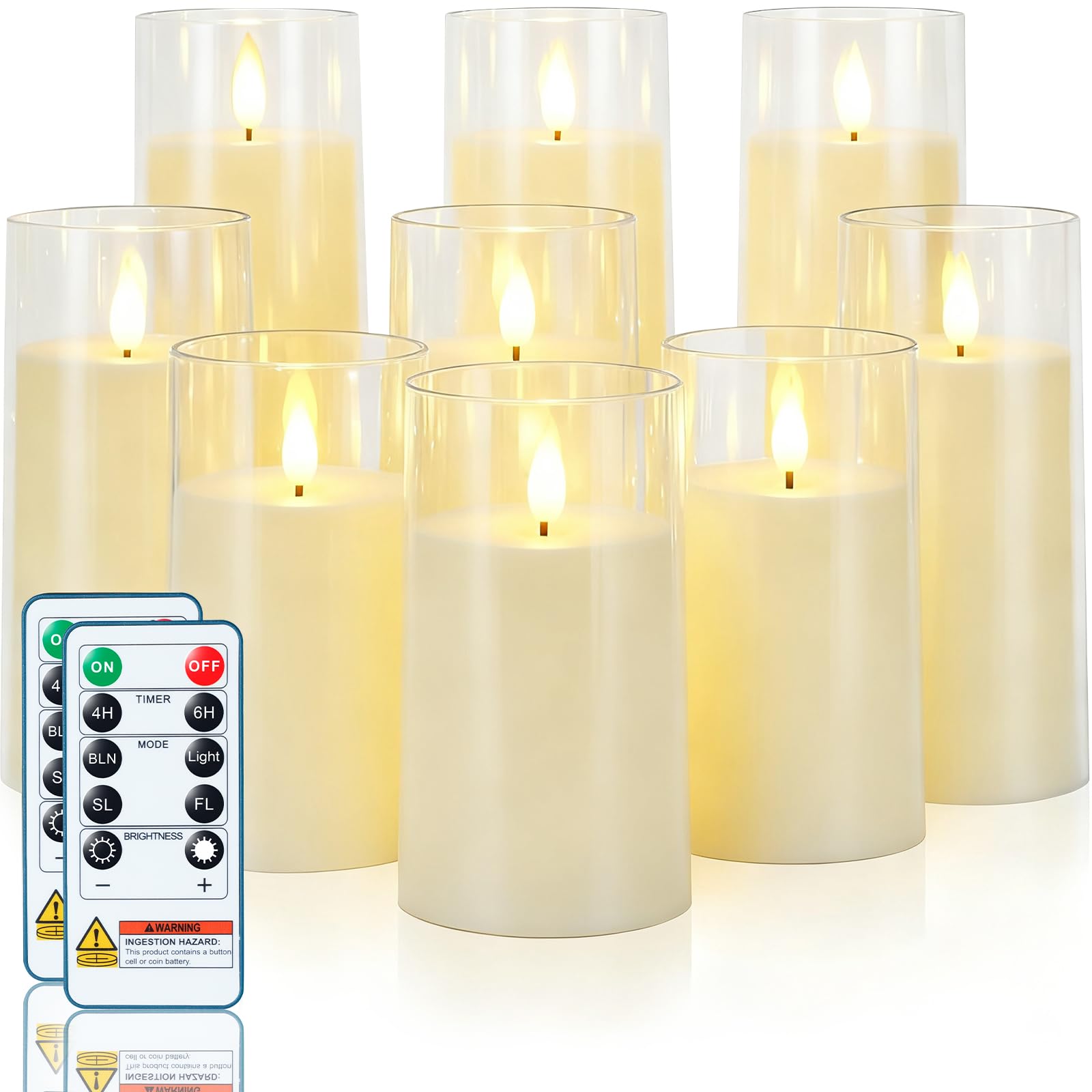 Acrylic Flameless Candle Set for Parties & Home Decor