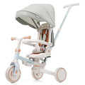 7 in 1 Baby Tricycle with Parent Push Handle, Foldable Toddler Trike with Removable Adjustable Handlebar, Kids Stroller Bike with Sun Canopy Storage Basket for Ages 1 to 5
