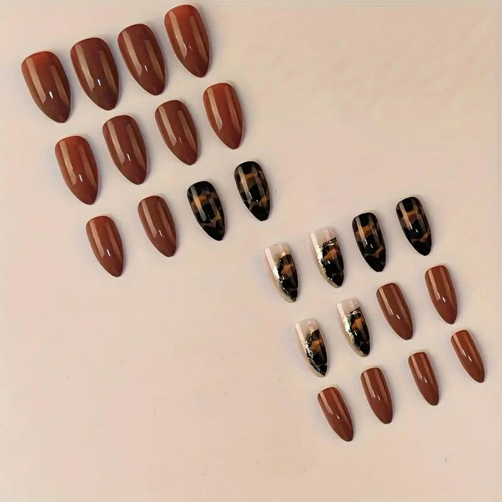 Floral Press-On Fake Nails Set for Elegant Manicure Styles
