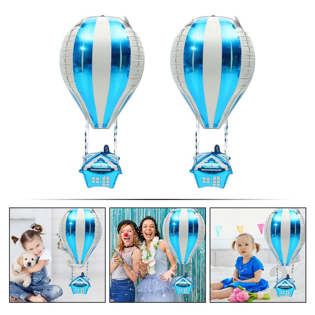 ABOOFAN 20pcs Hot Air Balloon Aluminum Foil Balloon Decoration for Baby Showers Gender Reveal Birthday Party Supplies