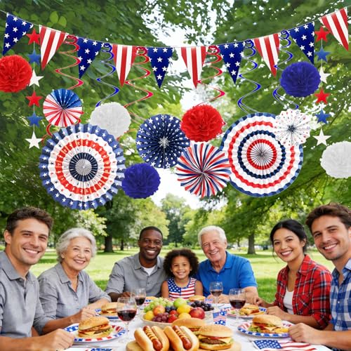 250th Anniversary 4th of July Patriotic Decoration Set