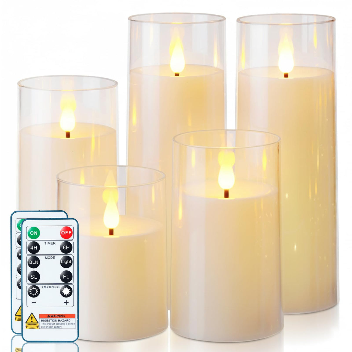 Acrylic Flameless Candle Set for Parties & Home Decor