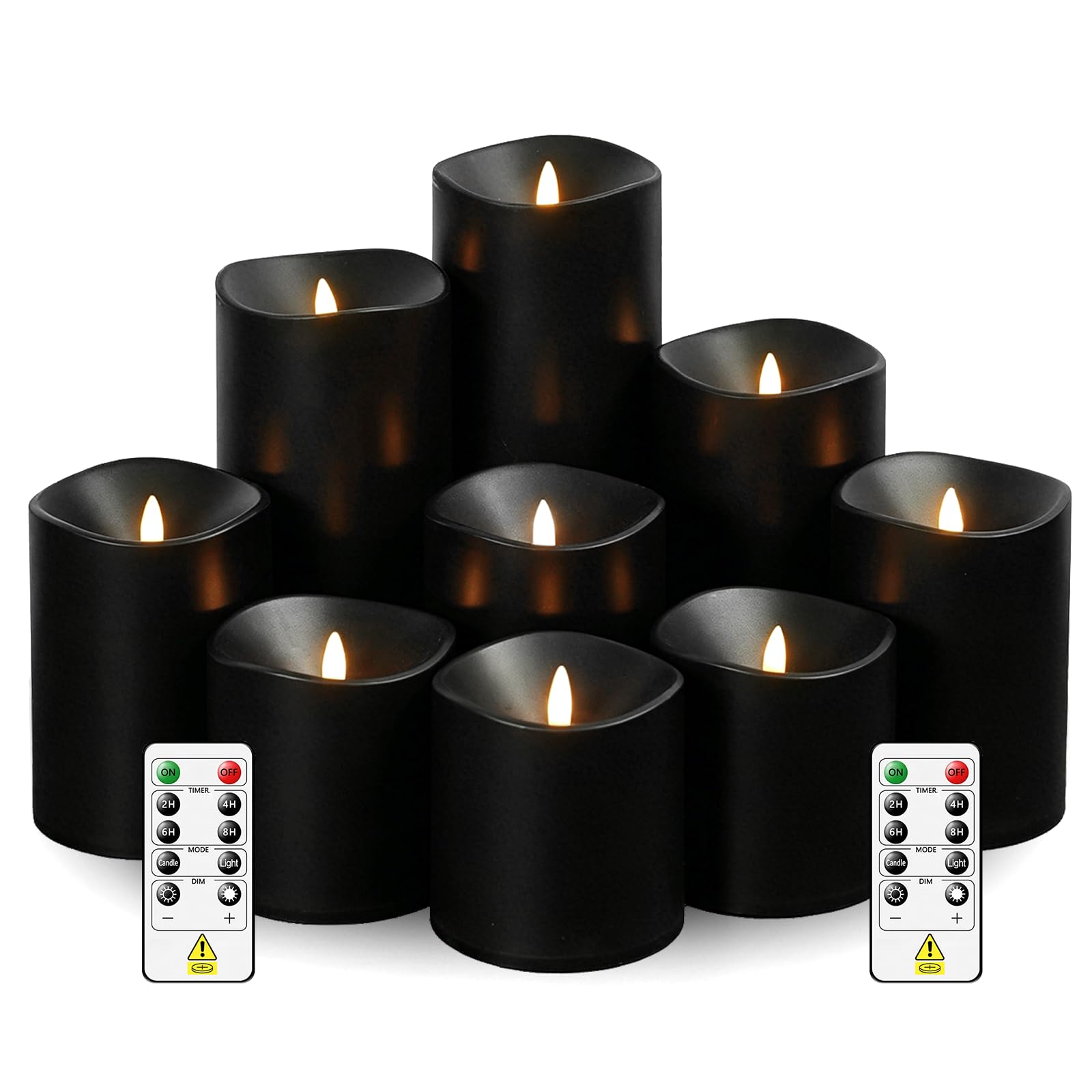 Flameless LED Pillar Candles with Remote Control & Timer