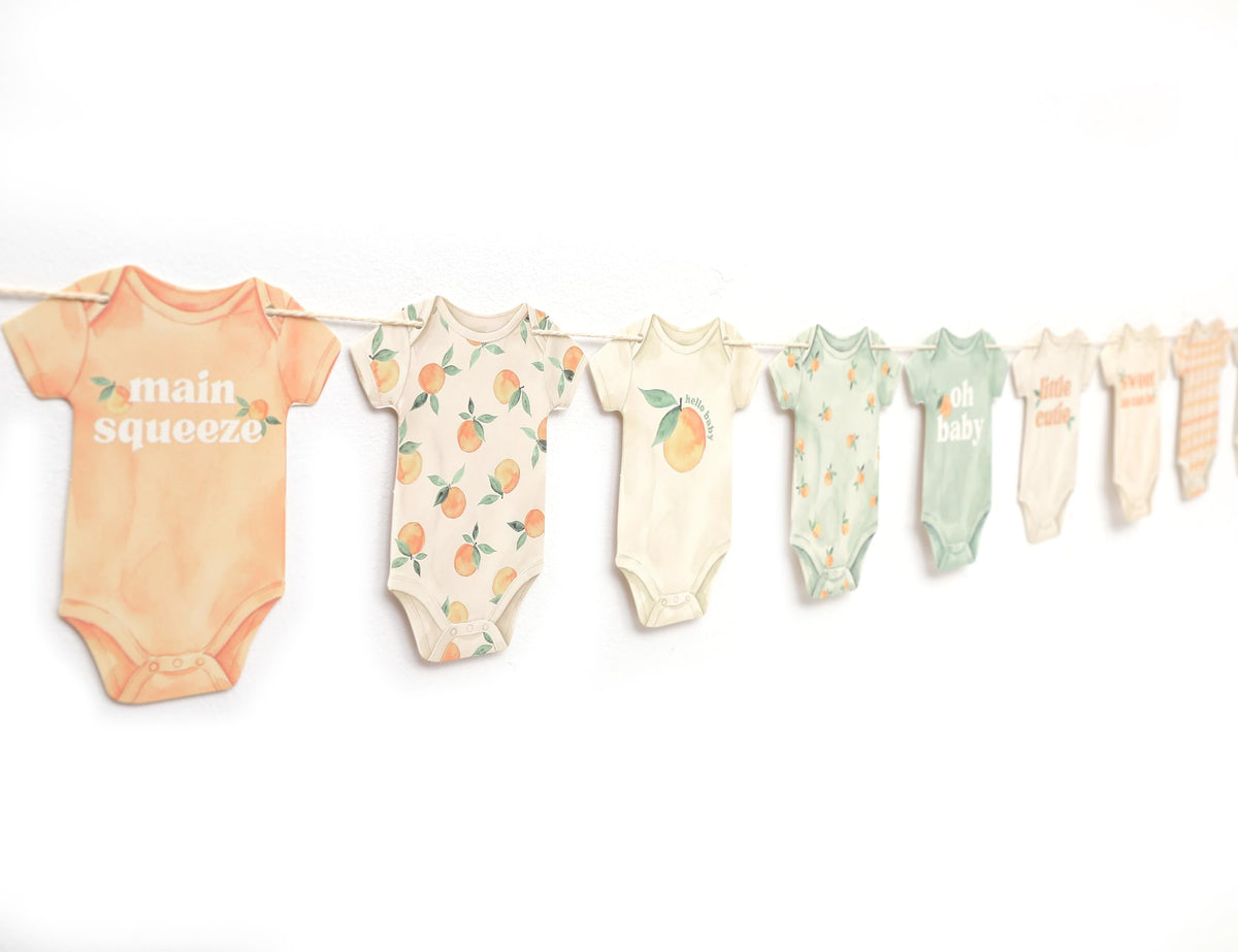 Golf-Themed Baby Shower Bodysuit Banner Decoration