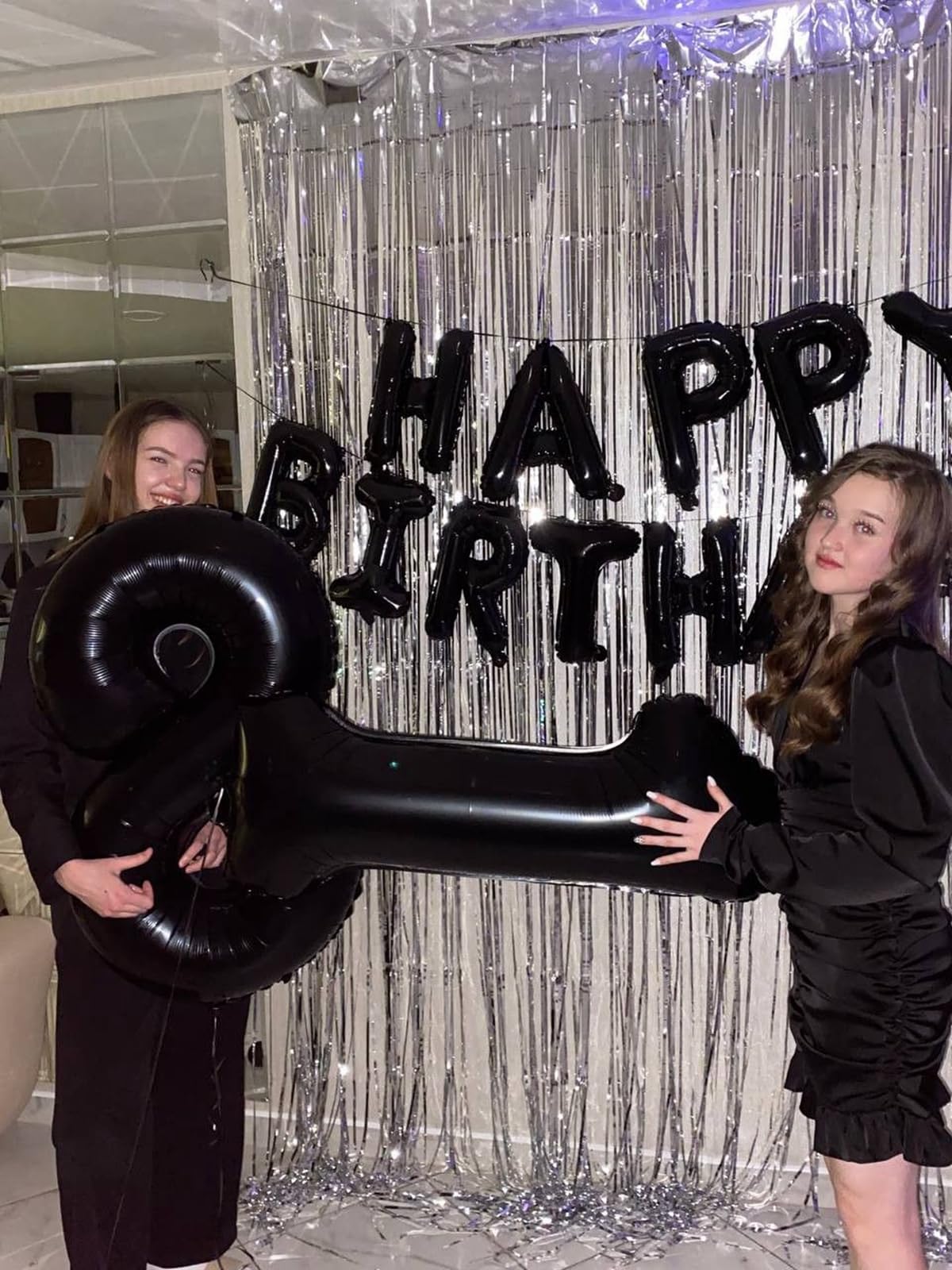 85 PCS 16" Letter Number Balloons, Happy Birthday & 2 Sets of A-Z 0-9, Foil Mylar Aluminum Hanging Alphabet for Graduation New Year eve Birthday Party Decorations