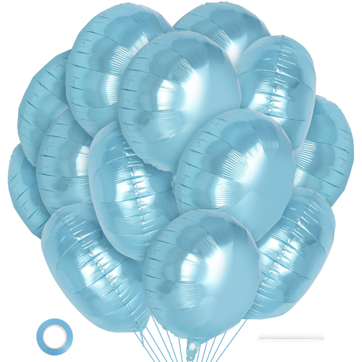 20-Piece 18-Inch Round Foil Balloons for Party Decorations