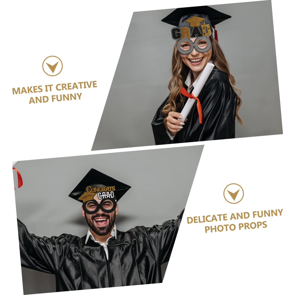 TOPPERFUN 6pcs Graduation Cap Glasses Fun Photo Props for Graduation Parties Great for Classmates and Celebrations Wearable Eyewear for Memorable Moments