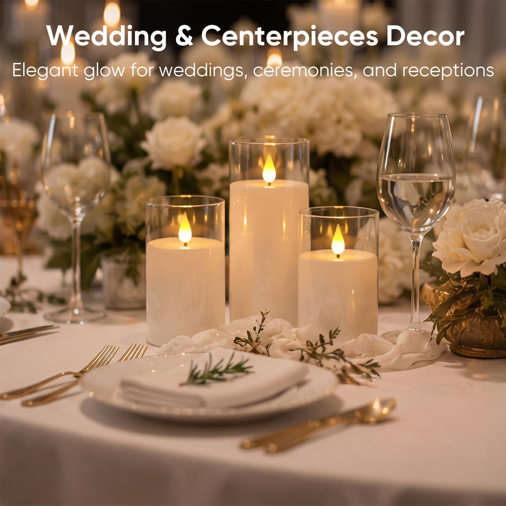 Acrylic Flameless Candle Set for Parties & Home Decor