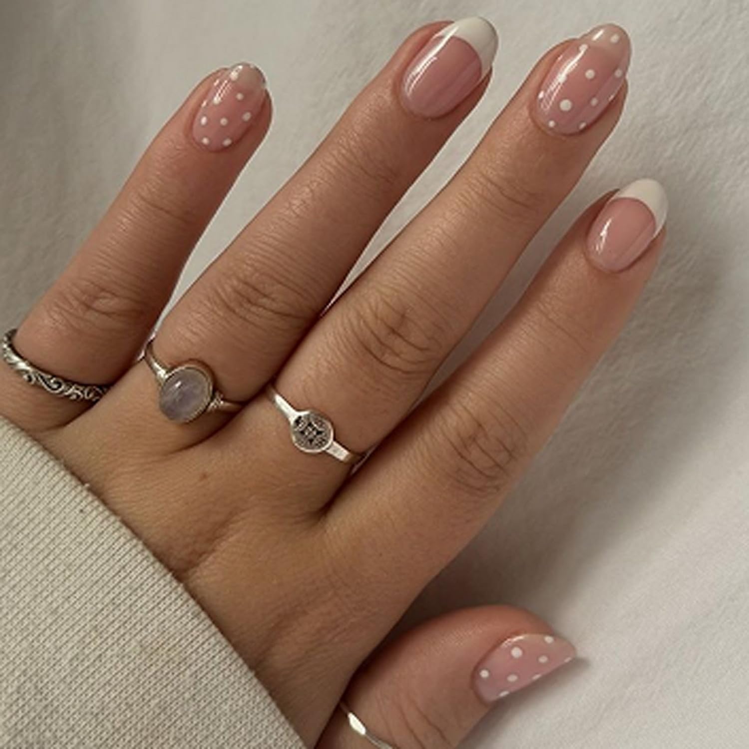Floral Press-On Fake Nails Set for Elegant Manicure Styles