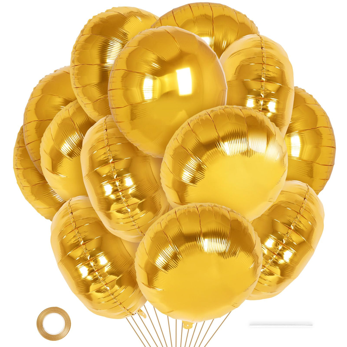20-Piece 18-Inch Round Foil Balloons for Party Decorations