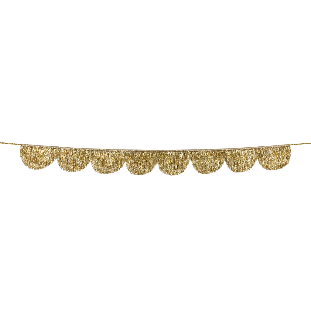 Meri Meri Tinsel Fringe Party Banner (Pack of 1), 10' Party Garland Including Excess Cord