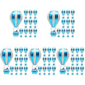 ABOOFAN 20pcs Hot Air Balloon Aluminum Foil Balloon Decoration for Baby Showers Gender Reveal Birthday Party Supplies
