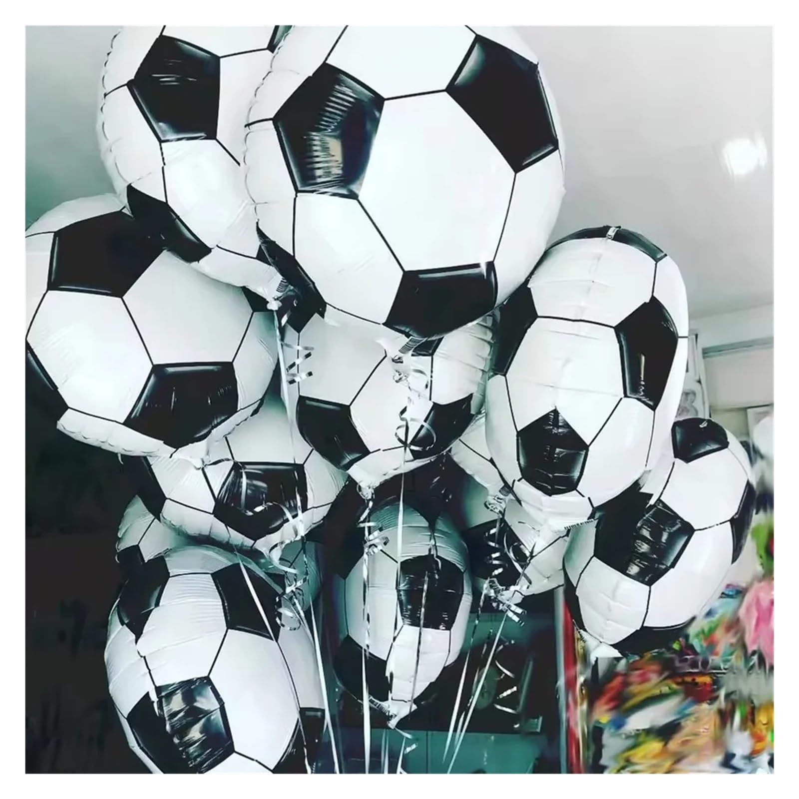 Soccer Balloons Party Decorations 50pcs 18inch Football Aluminum Foil Balloons Happy Birthday Party Decorations Toys Helium Globos Inflatable Ball Supplies