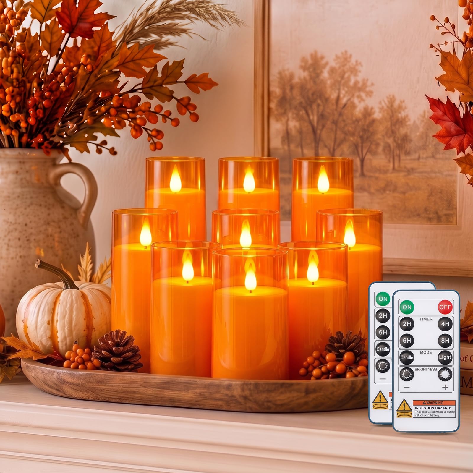 Acrylic Flameless Candle Set for Parties & Home Decor