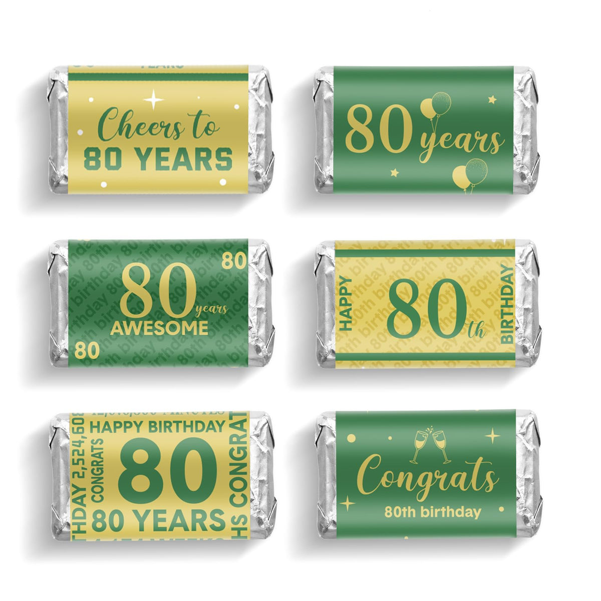 90-Piece Birthday Candy Wrapper Sticker Set for Party Favors