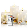 Flameless LED Pillar Candles with Remote Control & Timer